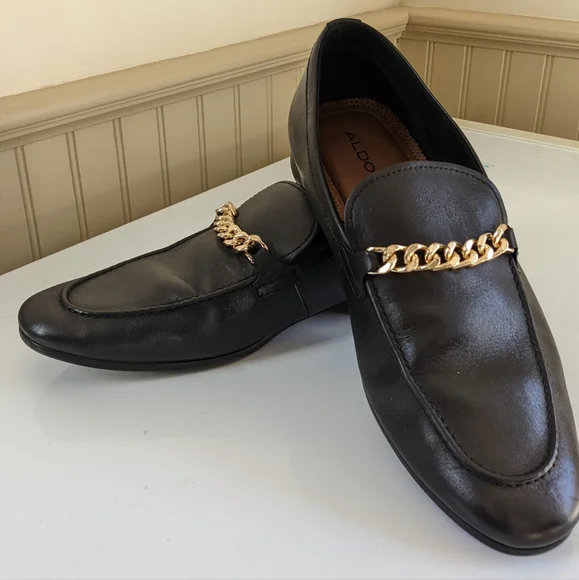 Aldo | Shoes | Aldo Royton Black Leather Loafers | Poshmark display picture 2